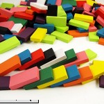 JDYYICZ 240pcs Authentic Basswood Stand Wooden Kids Domino Racing Toy Gamedar  B07B9WW6PD